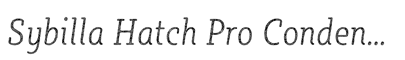 Sybilla Hatch Pro Condensed Thin Italic